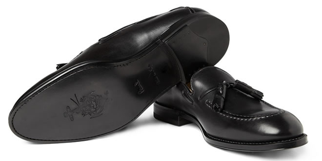 Paul Smith Black Tasselled Leather Loafers