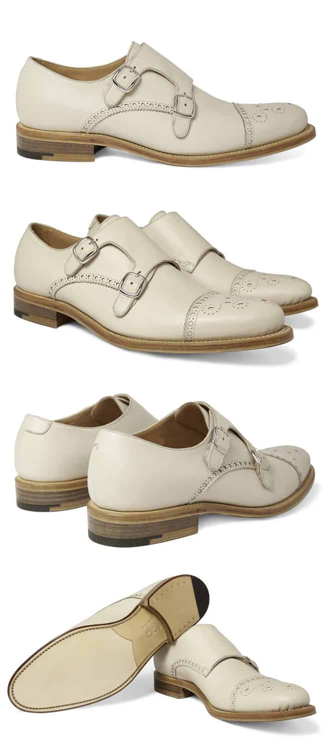 O'Keeffe Pebble-Grain Double Monk-Strap Brogues