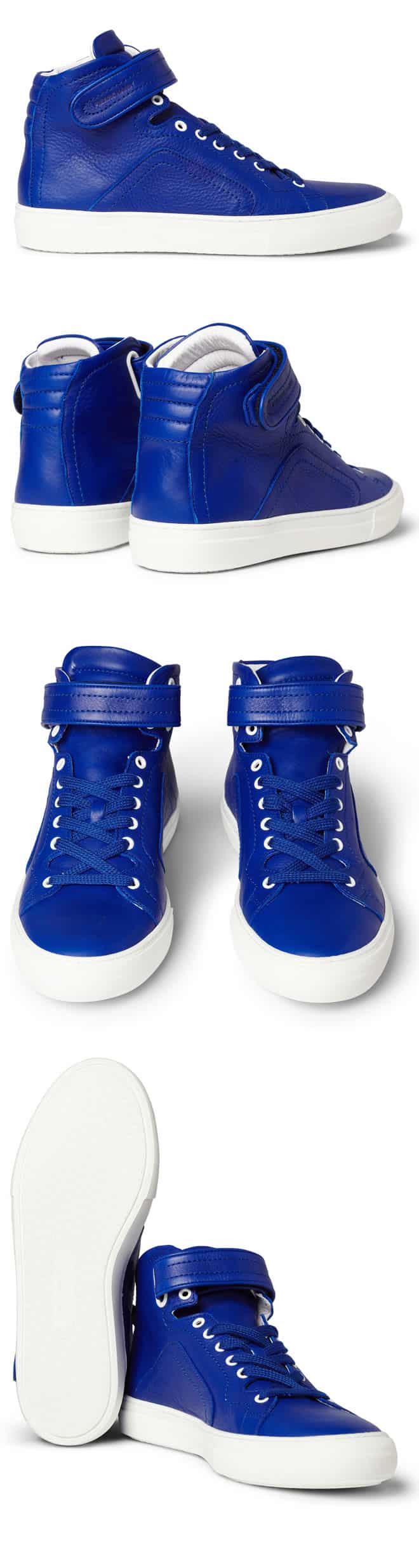 Pierre Hardy Leather High Top Sneakers