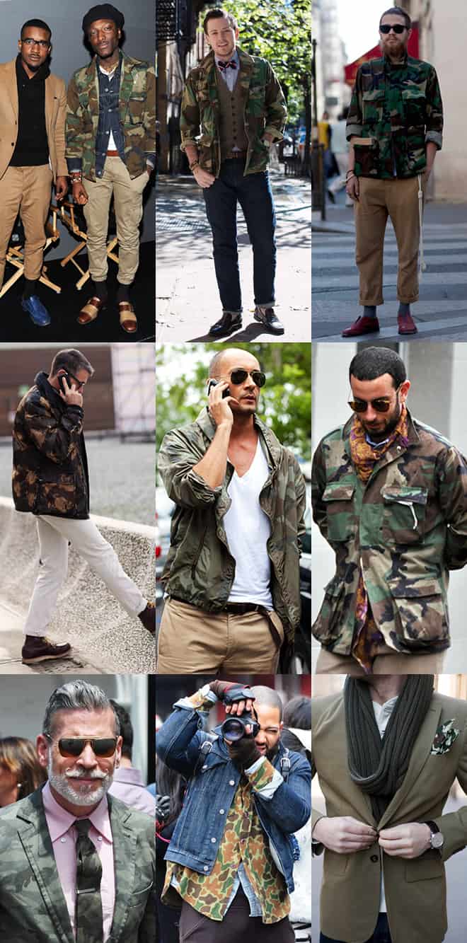 Mens Camouflage Print Lookbook