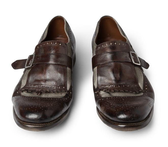 Church's Shanghai Fringed Leather and Linen Loafers