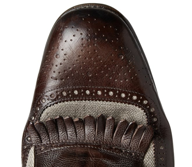 Church's Shanghai Fringed Leather and Linen Loafers