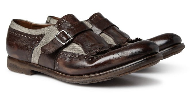 Church’s Shanghai Fringed Leather & Linen Loafers