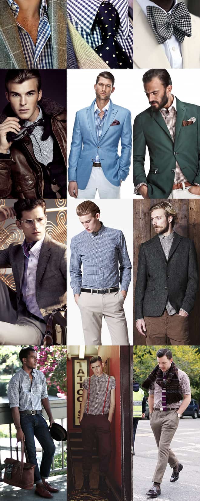 Mens Gingham Pattern Lookbook