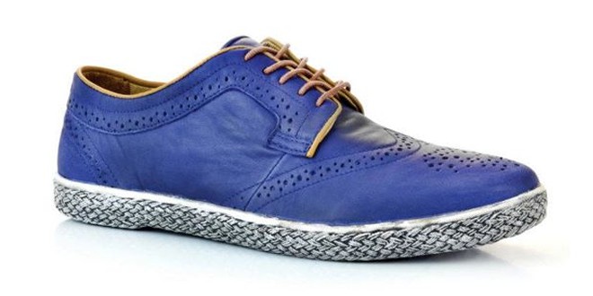 J Shoes Calypso Navy Leather Brogue