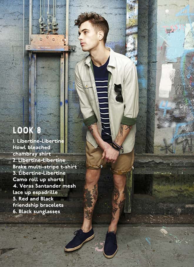 Libertine-Libertine Camo Rolled Up Shorts
