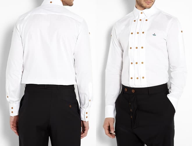 Vivienne Westwood White Triple Placket Slim Shirt