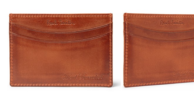 Paul Smith Accessories Burnished Leather Card Holder