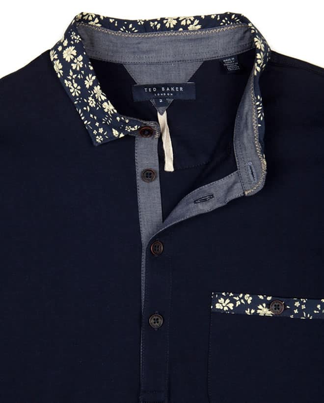 Ted Baker NEWMEAT - Woven collar polo
