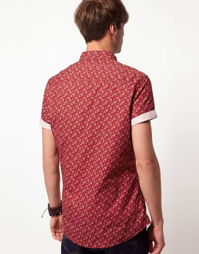 River Island Short Sleeve Paisley Shirt