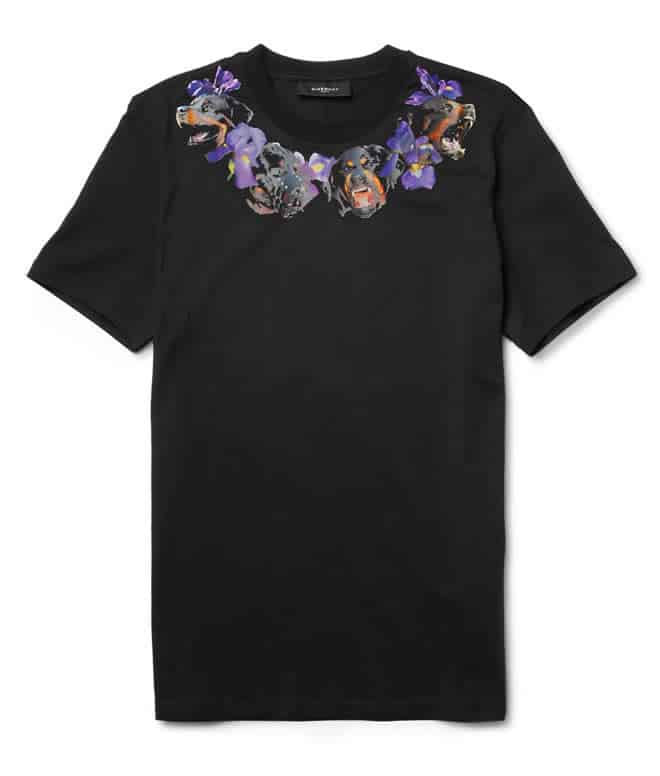 Givenchy Rottweiler and Flower-Print Cotton T-Shirt