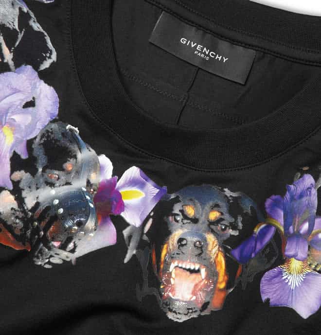 Givenchy Rottweiler and Flower-Print Cotton T-Shirt