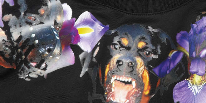 Givenchy Rottweiler and Flower-Print Cotton T-Shirt