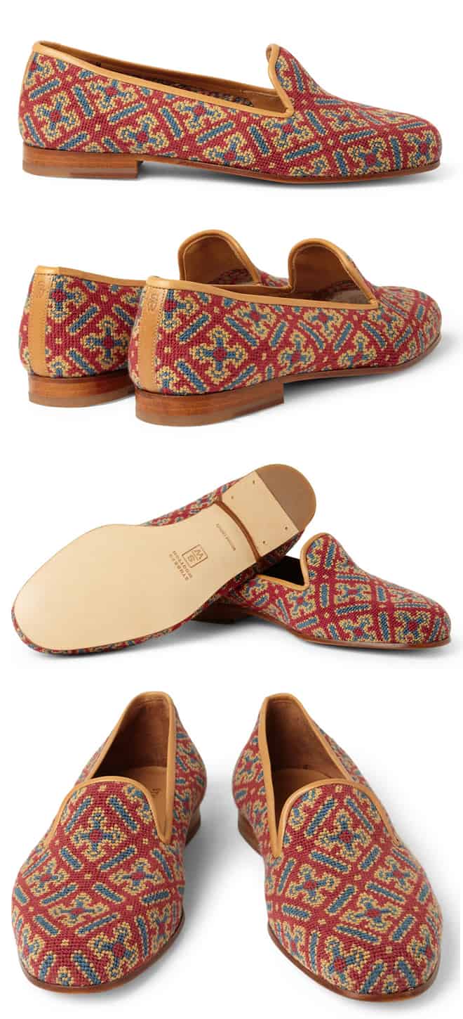 Stubbs & Wootton Needlepoint Tapestry Slippers