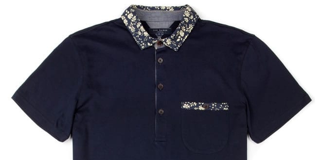 Ted Baker NEWMEAT Woven Collar Polo Shirt
