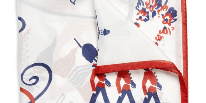 Drake’s Jubilee Printed Silk Pocket Square