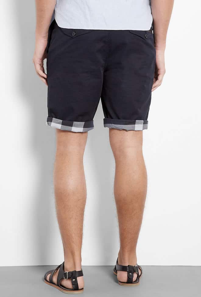 Burberry Brit Navy Check Lined Cotton Shorts