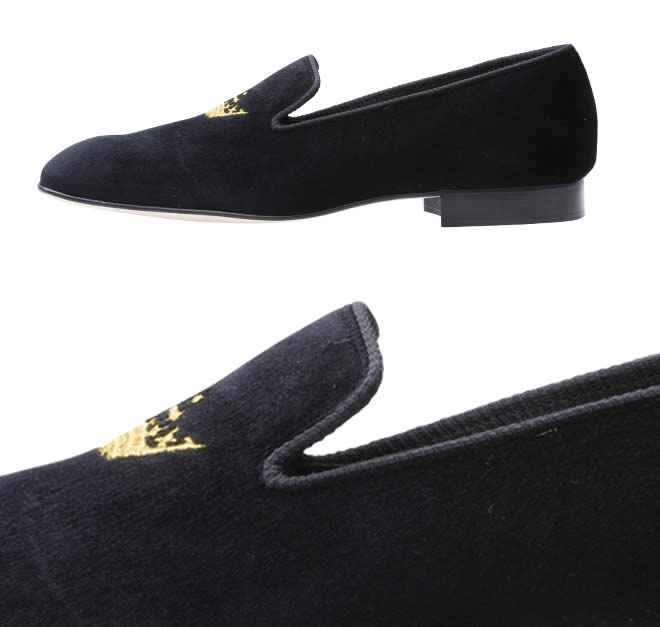 Church’s Sovereign Crown Velvet Slippers