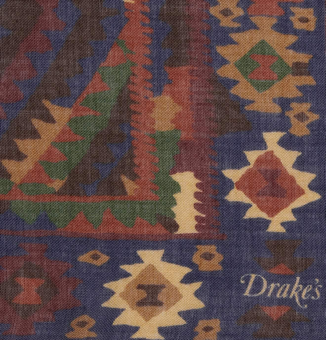 Drake's Printed Wool and Silk-Blend Pocket Squares