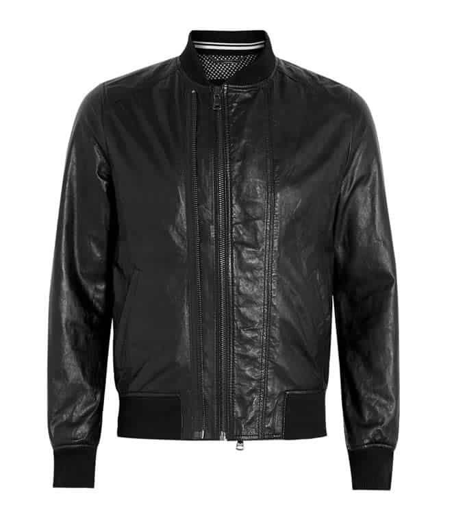 D&G Black Double Zip Front Leather Jacket