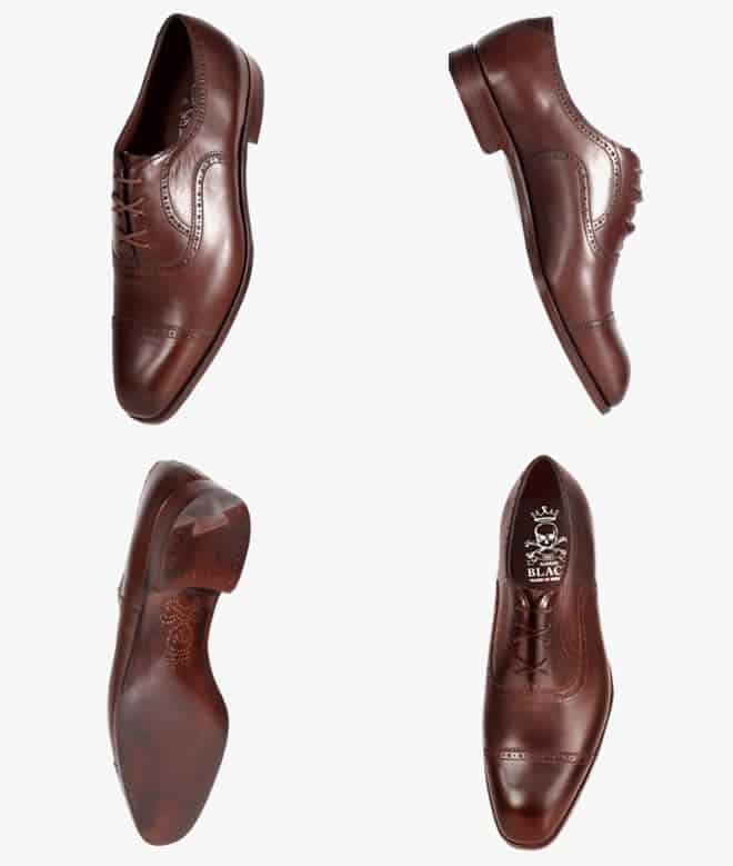 Barker Black Haraboro Cap Toe