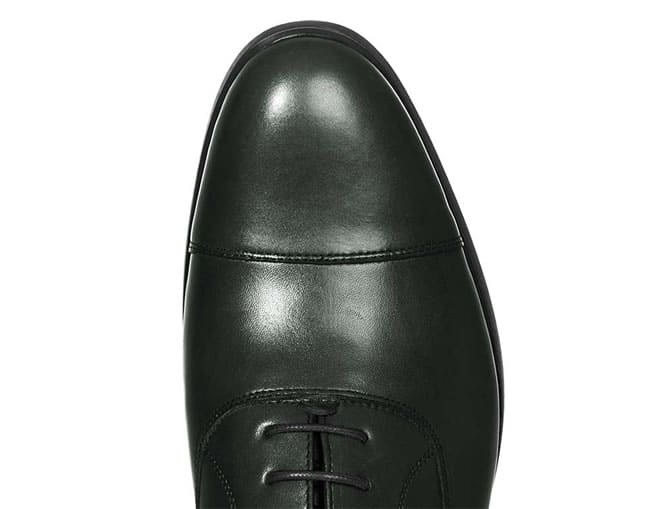 Bologne TOE CAP OXFORD SHOE WITH LEATHER SOLE DARK GREEN