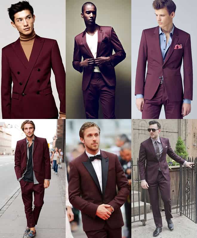 Men's Burgundy Suits