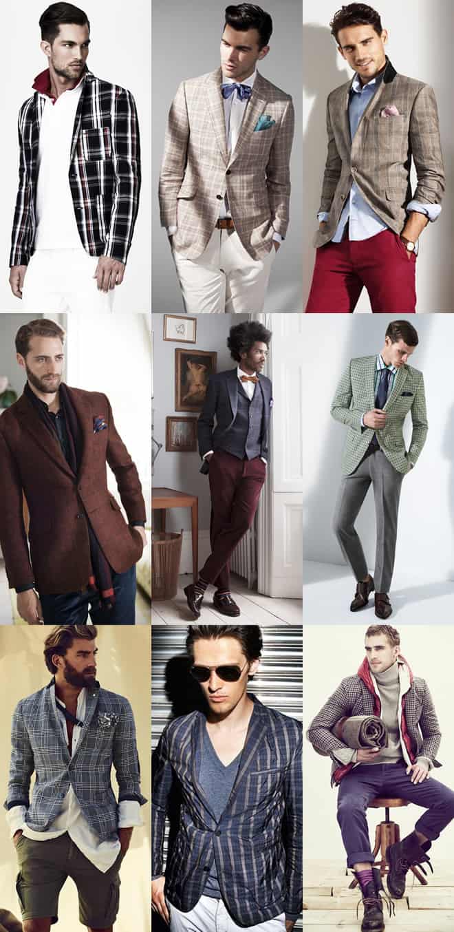 Men's Checked Blazers Lookbook