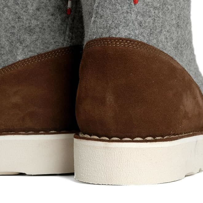 Diemme Firenze Boot Chocolate Vesuvio Suede & Grey Felt