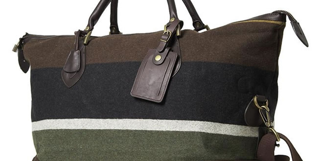 Barbour Striped Wool Explorer Bag