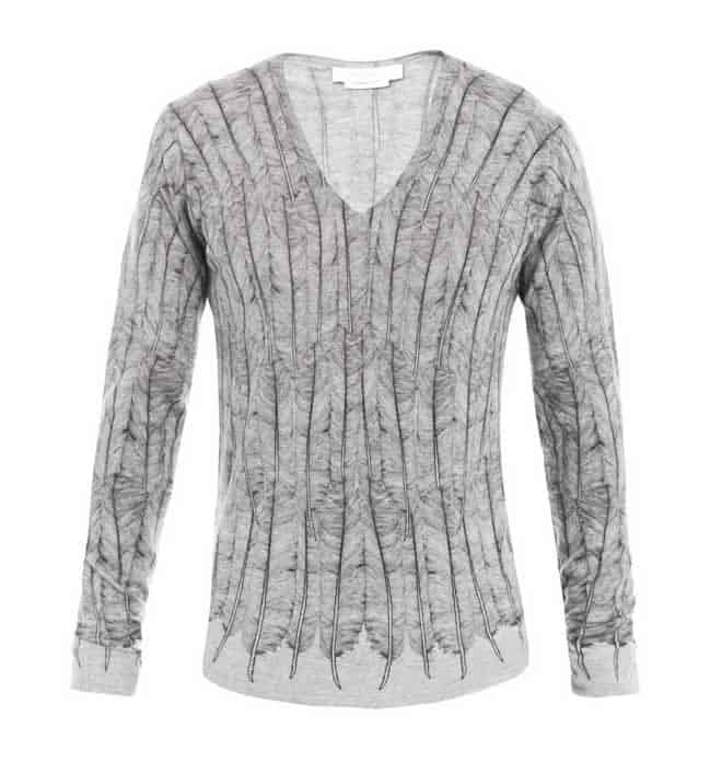 Alexander McQueen Feather-Print Jumper