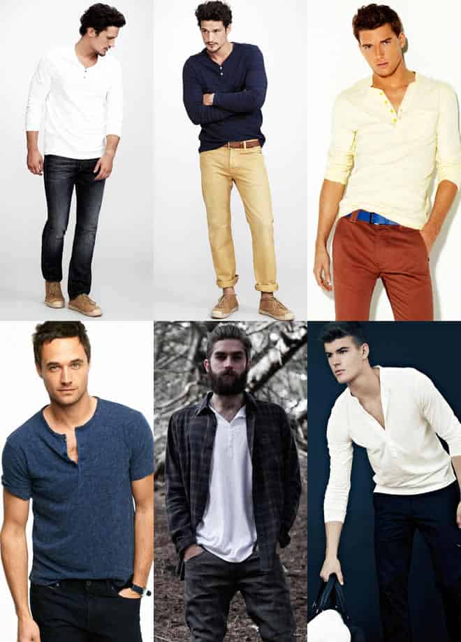 Men's Henley Tee Lookbook