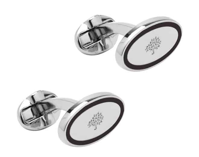 Oval Thin Line Cufflinks