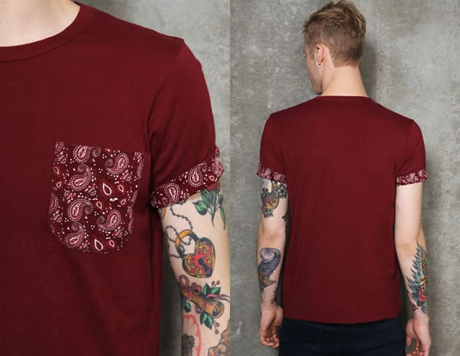 Worland Burgundy Paisley Tee