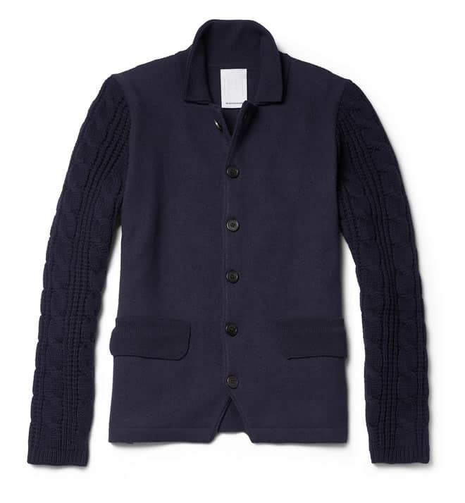 Wooyoungmi Contrast-Knit Wool Cardigan