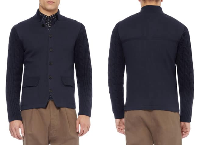 Wooyoungmi Contrast-Knit Wool Cardigan