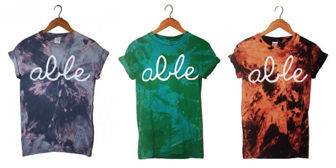 Able Clothing Acid Wash T-Shirts