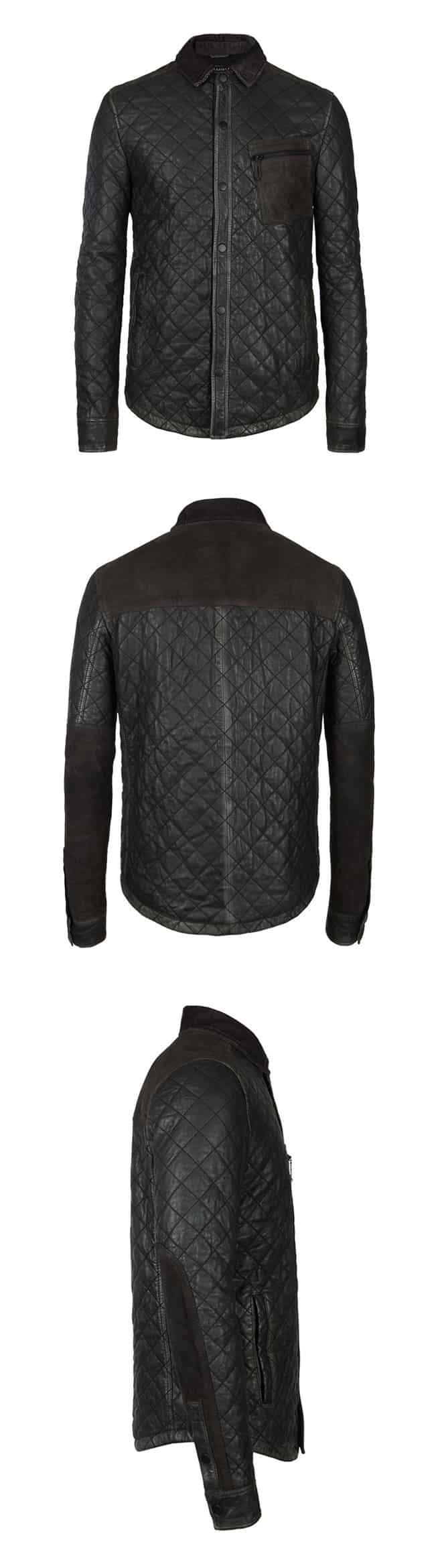 AllSaints Alter Leather Shirt