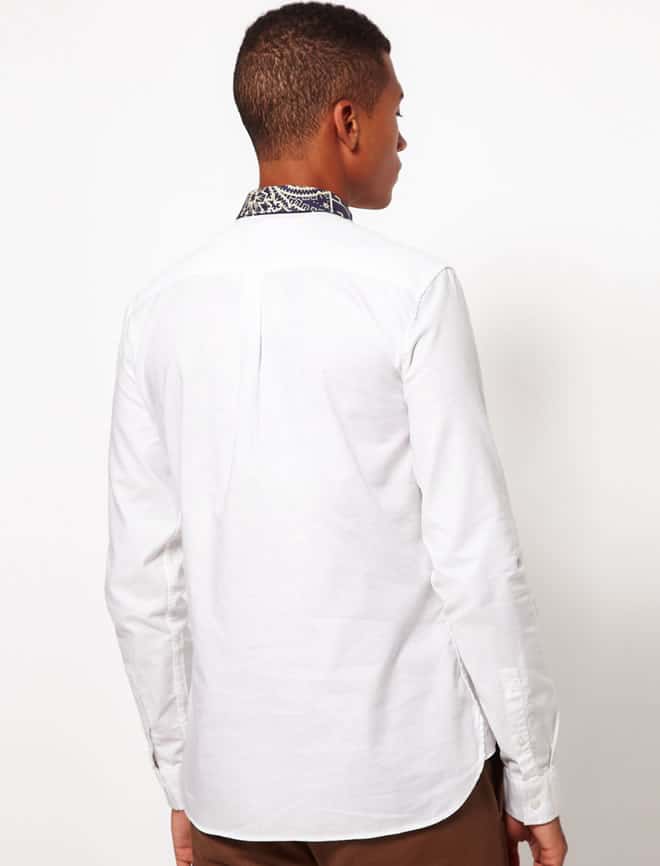 ASOS Oxford Shirt With Print Collar