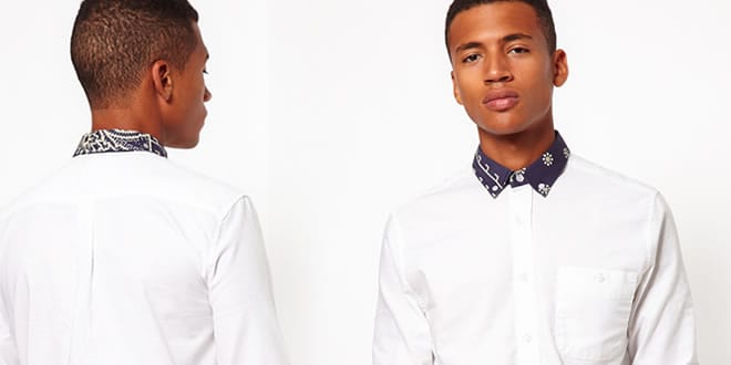 ASOS Oxford Shirt With Print Collar