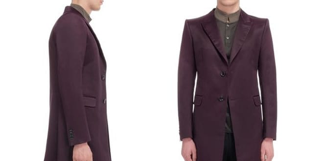 Alexander McQueen Aubergine Satin Long Jacket