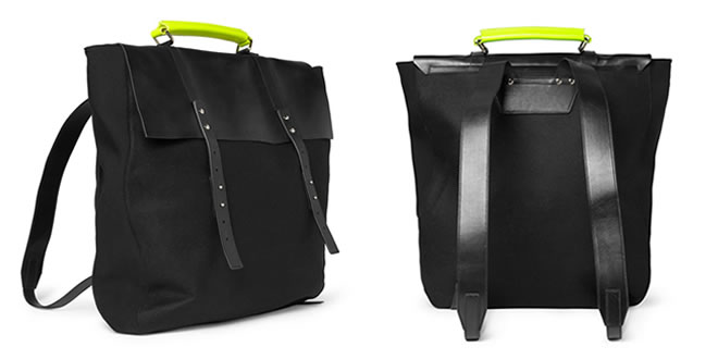 Paul Smith Accessories Leather & Felt Backpack