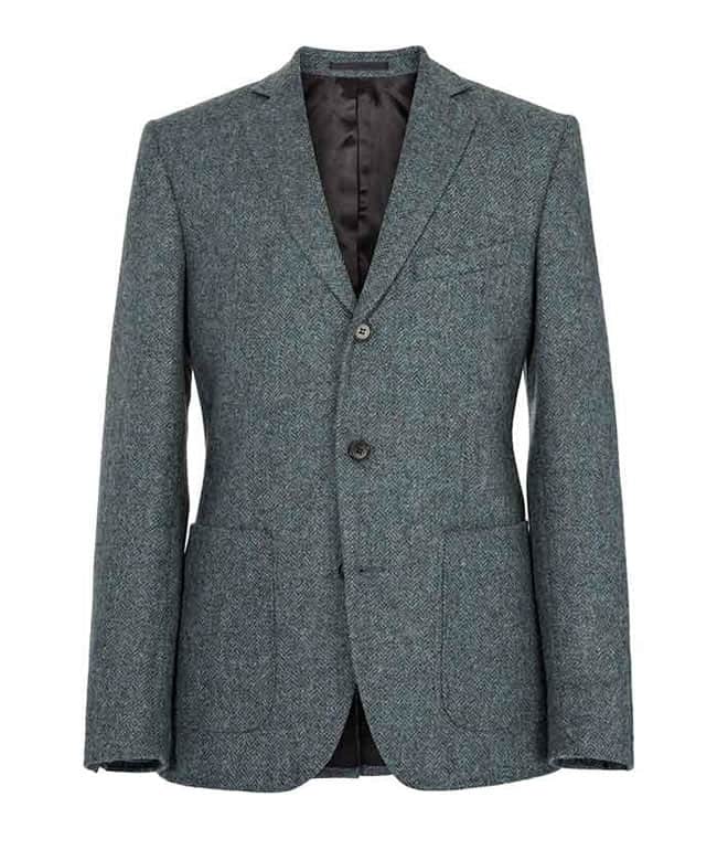 Reiss Canyon Patch Pocket Herringbone Blazer