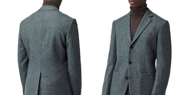 Reiss Canyon Patch Pocket Herringbone Blazer