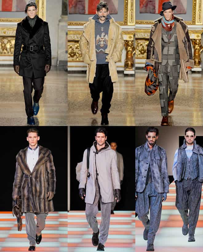Fur on the Vivienne Westwood and Giorgio Aramani AW12 Men's Runways