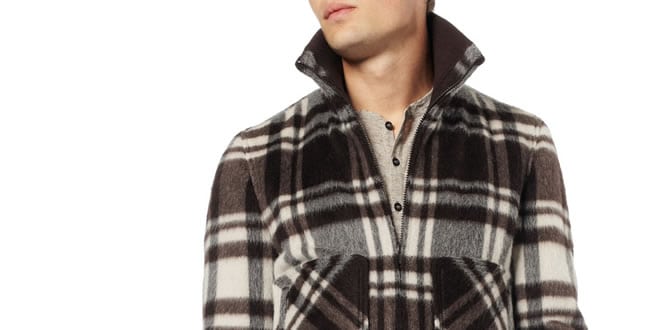 Dolce & Gabbana Plaid Wool-Blend Bomber Jacket