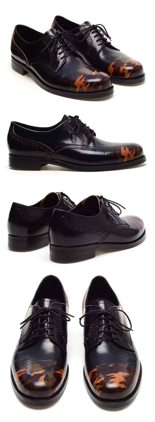 MIHARAYASUHIRO Camouflage leather brogues