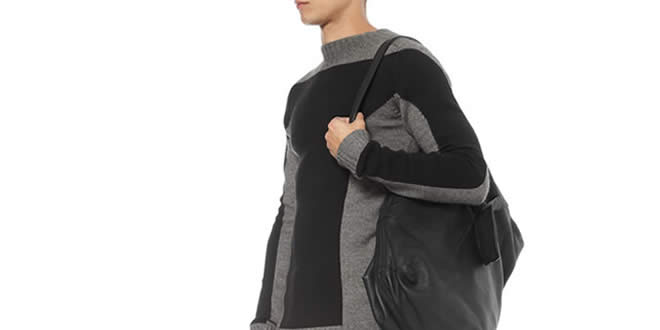 Rick Owens Washed-Leather Messenger Bag