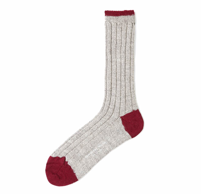 Universal Works Stone Ribbed Boot Socks