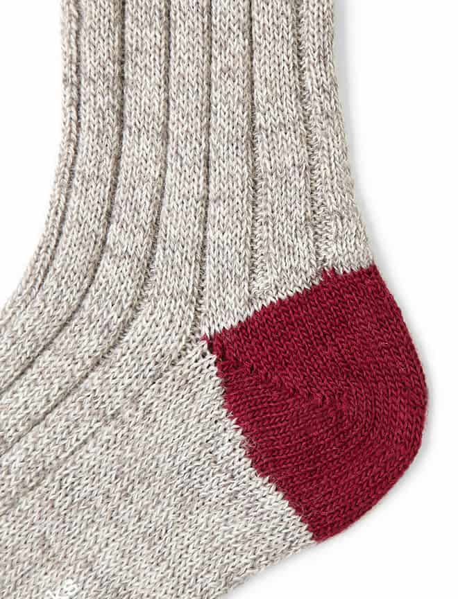 Universal Works Stone Ribbed Boot Socks